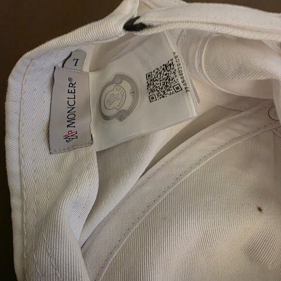 Moncler baseball cap logo front white very nice - Picture 2 of 2